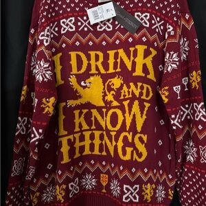 NWT - Game of Thrones Fair Isle Sweater (Funny, HBO Merch) GIFTABLE CONDITION